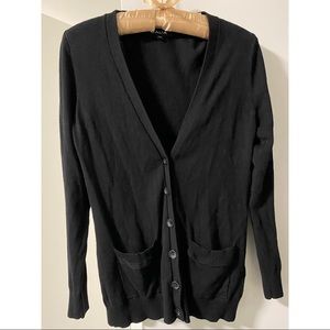 Dalia Black Cardigan Small Button Up Professional